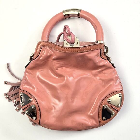 Gucci Patent Leather Mini Indy Handle Bag Pink With Original Dustbag - Small - Picture 3 of 15